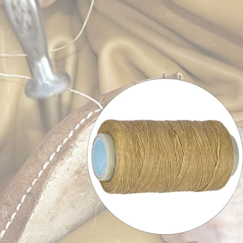 Premium -Wachsen Nähfaden für Lederhandwerk - 250 Meter 150D Flaches Handnähfaden weiß für -Kuhlatten -Lederarbeit und Accessoires (Originalfarbe) von ACOGEDO