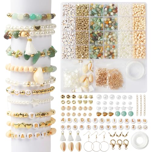Natürliche Amazonit Perlen Perlen für Armbänder, Edelstein Perlen Kit, Perlenset, Schmuck Selber Machen Set, Edelsteine zum Auffädeln für DIY Armband Halskette Schmuckherstellung, Partys, Feiertage Natürliche Amazonit Perlen Perlen für Armbänder, Edelstein Perlen Kit, Perlenset, Schmuck Selber Machen Set, Edelsteine zum Auffädeln für DIY Armband Halskette Schmuckherstellung, Partys, Feiertage von ACOMTUO