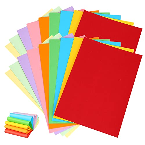 A4 Farbiges Kopierpapier,100 Blatt farbiges Druckerpapier, A4 Papierstau, buntes Papier, für DIY, Grußkarten und Gemälde von ACONDE
