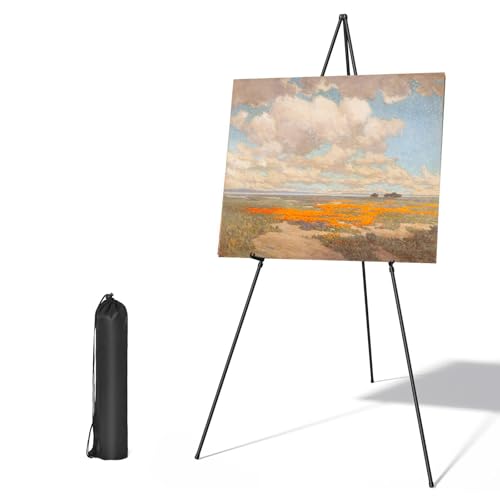 Künstler Staffelei Stand, 160cm Verstellbares Stativ Tisch Kunst Leinwand Malerei Display, Easy Folding Studio Teleskop Boden Staffeleien für Hochzeit Poster Innen Außen, Schwarz Künstler Staffelei Stand, 160cm Verstellbares Stativ Tisch Kunst Leinwand Malerei Display, Easy Folding Studio Teleskop Boden Staffeleien für Hochzeit Poster Innen Außen, Schwarz von ACONDE