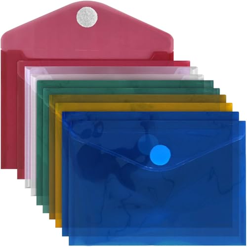 ACROPAQ - 10 x Dokumententasche A6-10er Set Mappe A6, In verschiedenen Farben, Mit Klettverschluss - Organisieren mit Leichtigkeit ACROPAQ - 10 x Dokumententasche A6-10er Set Mappe A6, In verschiedenen Farben, Mit Klettverschluss - Organisieren mit Leichtigkeit von ACROPAQ