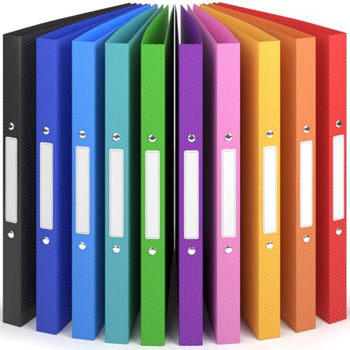 ACROPAQ - 10 x Ringbuch A4 - Mit 2 Ringen, Mit Rückenetiketten, Rückenbreite 2,5 cm, Regenbogen, Natur Farbkollektion - Ringhefter, Ringordner, Ordner A4 Schmal, Ringmappe A4, Schulordner ACROPAQ - 10 x Ringbuch A4 - Mit 2 Ringen, Mit Rückenetiketten, Rückenbreite 2,5 cm, Regenbogen, Natur Farbkollektion - Ringhefter, Ringordner, Ordner A4 Schmal, Ringmappe A4, Schulordner von ACROPAQ