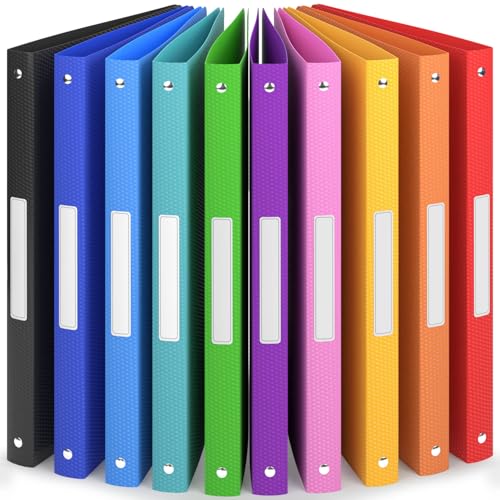 ACROPAQ - 10 x Ringbuch A4 - Mit 4 Ringen, Mit Rückenetiketten, Rückenbreite 2,5 cm, Regenbogen, Natur Farbkollektion - Ringhefter, Ringordner, Ordner A4 Schmal, Ringmappe A4, Schulordner ACROPAQ - 10 x Ringbuch A4 - Mit 4 Ringen, Mit Rückenetiketten, Rückenbreite 2,5 cm, Regenbogen, Natur Farbkollektion - Ringhefter, Ringordner, Ordner A4 Schmal, Ringmappe A4, Schulordner von ACROPAQ
