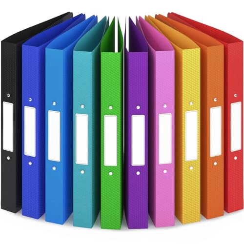 ACROPAQ - 10 x Ringbuch A4 - Mit 2 Ringen, Mit Rückenetiketten, Rückenbreite 3,5 cm, Regenbogen, Natur Farbkollektion - Ringhefter, Ringordner, Ordner A4 Schmal, Ringmappe A4, Schulordner ACROPAQ - 10 x Ringbuch A4 - Mit 2 Ringen, Mit Rückenetiketten, Rückenbreite 3,5 cm, Regenbogen, Natur Farbkollektion - Ringhefter, Ringordner, Ordner A4 Schmal, Ringmappe A4, Schulordner von ACROPAQ