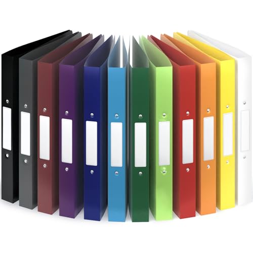 ACROPAQ - 12 x Ringbuch A4 - Mit 2 Ringen, Mit Rückenetiketten, Rückenbreite 3,5 cm, Farbbogen, Natur Farbkollektion - Ringhefter, Ringordner, Ordner A4 Schmal, Ringmappe A4, Schulordner ACROPAQ - 12 x Ringbuch A4 - Mit 2 Ringen, Mit Rückenetiketten, Rückenbreite 3,5 cm, Farbbogen, Natur Farbkollektion - Ringhefter, Ringordner, Ordner A4 Schmal, Ringmappe A4, Schulordner von ACROPAQ