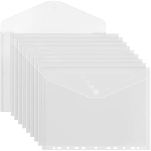 ACROPAQ Dokumentenmappen - Großpackung mit 10 A4-Dokumentenmappen mit Haken- und Schlaufenverschluss - Transparent - 11 Löcher und strapazierfähige 0,17 mm Dicke - dokumentenhülle ACROPAQ Dokumentenmappen - Großpackung mit 10 A4-Dokumentenmappen mit Haken- und Schlaufenverschluss - Transparent - 11 Löcher und strapazierfähige 0,17 mm Dicke - dokumentenhülle von ACROPAQ