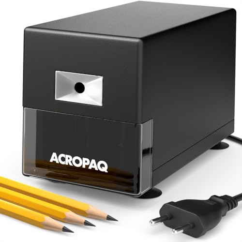 ACROPAQ Elektrischer Anspitzer für dicke und dünne Stifte - Professionell Heavy Duty Elektrischer Spitzer, Automatischer Start und Stopp, Überhitzungsschutz - Spitzer Elektrisch, Bleistiftspitzer von ACROPAQ