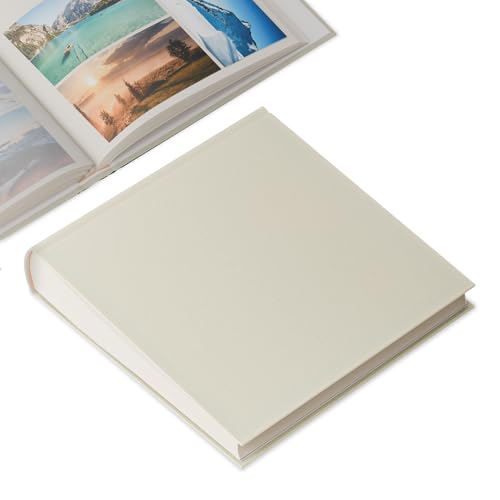 ACROPAQ Fotobuch - 100 Seiten, Bis zu 600 Fotos, Für 9x13 cm, 10x15 cm und 13x18 cm, Fotoalbum zum selbstgestalten, Leinenhülle Beige - Album Zum Einkleben, Fotoalben ACROPAQ Fotobuch - 100 Seiten, Bis zu 600 Fotos, Für 9x13 cm, 10x15 cm und 13x18 cm, Fotoalbum zum selbstgestalten, Leinenhülle Beige - Album Zum Einkleben, Fotoalben von ACROPAQ