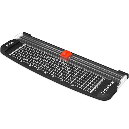 ACROPAQ Papierschneider - Präzises Schneiden mit der Schneidemaschine - Mühelos und effizient - A4 Schwarz Papierschneidemaschine - Geschenkpapier Schneider - ATR16 ACROPAQ Papierschneider - Präzises Schneiden mit der Schneidemaschine - Mühelos und effizient - A4 Schwarz Papierschneidemaschine - Geschenkpapier Schneider - ATR16 von ACROPAQ