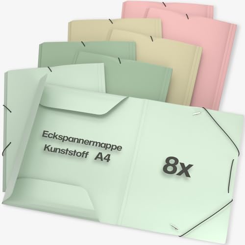 ACROPAQ - 8 x Eckspannermappe A4 - Sammelmappe A4, Mappe A4, Bis zu 200 Seiten, Erde, Farbkollektion 'Natur', Mappen A4 schnellhefter - Heftmappe A4, Jurismappe A4 ACROPAQ - 8 x Eckspannermappe A4 - Sammelmappe A4, Mappe A4, Bis zu 200 Seiten, Erde, Farbkollektion 'Natur', Mappen A4 schnellhefter - Heftmappe A4, Jurismappe A4 von ACROPAQ