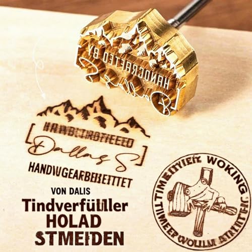 Brennstempel für Holz, Personalisiert Stempel für Holz, Essen & Leder, Brotstempel für Eigenes Logo, Text, Name, von ACRSIKR