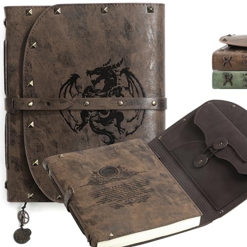 ACTIONDRAKE DND Dragon Notizbuch/Tagebuch, Drachengeprägtes Notizbuch für Dungeons & Dragons/D&D-Serie, bestes RPG-Zubehör für DMs und Spieler, Nerdy-Geschenke, 288 Seiten A5 Leder-Notizblock für ACTIONDRAKE DND Dragon Notizbuch/Tagebuch, Drachengeprägtes Notizbuch für Dungeons & Dragons/D&D-Serie, bestes RPG-Zubehör für DMs und Spieler, Nerdy-Geschenke, 288 Seiten A5 Leder-Notizblock für von ACTIONDRAKE