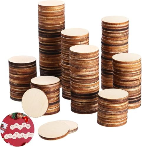 Holzscheiben, für Dekoration, Runde Holzscheiben,Bemalen,Untersetzer, Handwerke, DIY, Durchmesser 5 cm,100 Stück von ACTIUSIS