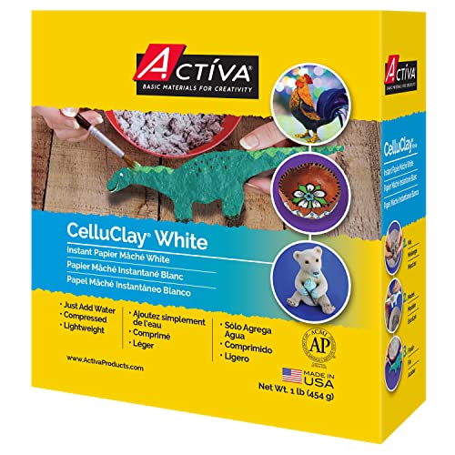 Activa CelluClay Instant Pappmaché, 0,5 kg, Weiß Activa CelluClay Instant Pappmaché, 0,5 kg, Weiß von ACTIVA