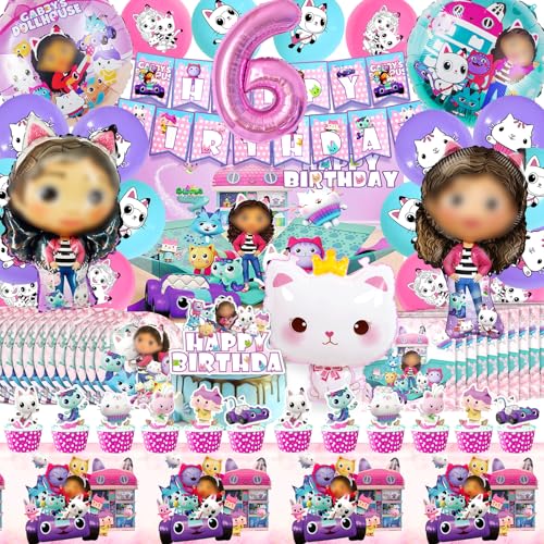 82 Pcs Gabby Geburtstag Deko 6 Jahre - Tortendeko, Partygeschirr für Kindergeburtstag 82 Pcs Gabby Geburtstag Deko 6 Jahre - Tortendeko, Partygeschirr für Kindergeburtstag von ACTUALLYX