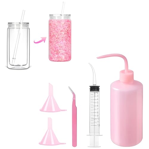 5 Stück Schneekugel-Zubehör für Glitzer-Schneekugel, DIY-Schneekugeln, Tassen-Zubehör-Set enthält Kunststoff-Quetschflasche, Trichter, Pinzette, gebogene Spritze, unverzichtbares Werkzeug für 5 Stück Schneekugel-Zubehör für Glitzer-Schneekugel, DIY-Schneekugeln, Tassen-Zubehör-Set enthält Kunststoff-Quetschflasche, Trichter, Pinzette, gebogene Spritze, unverzichtbares Werkzeug für von ACUDUDOMA