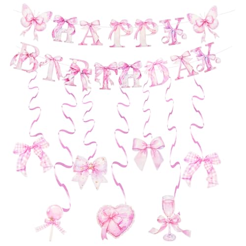 Pink Cute Girl Birthday Banner (15) von ACUDUDOMA