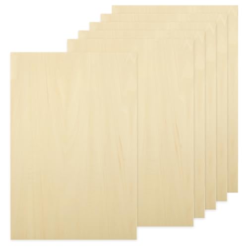 6 Stück 45,7 x 30,5 x 0,6 cm Lindenholzplatten, 6 mm unlackiertes Lindenholz für Laserschneiden, Malerei, Brandmalerei, Holzgravur, Holzverbrennung, Architekturmodelle 6 Stück 45,7 x 30,5 x 0,6 cm Lindenholzplatten, 6 mm unlackiertes Lindenholz für Laserschneiden, Malerei, Brandmalerei, Holzgravur, Holzverbrennung, Architekturmodelle von ACXFOND