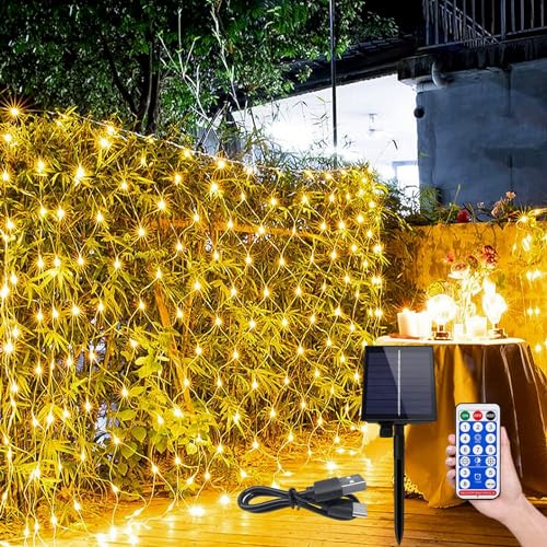 ACXIN 3x2m Solar LED Lichternetz 250LEDs Mesh Außen Innen Solar Garten Lichterkettenvorhang 8 Leuchtmodi Net Mesh Deko IP44 Wasserfest mit Fernbedienung Timer ACXIN 3x2m Solar LED Lichternetz 250LEDs Mesh Außen Innen Solar Garten Lichterkettenvorhang 8 Leuchtmodi Net Mesh Deko IP44 Wasserfest mit Fernbedienung Timer von ACXIN