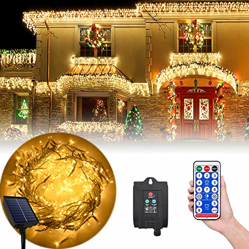 ACXIN Solar Eisregen Lichterkette Außen 5M 200 LED Warmes Weiß - Solarbetrieben, Wasserdicht IP44, Fernbedienung, Timer, 8 Modi - Für Garten, Balkon, Hochzeit, Party ACXIN Solar Eisregen Lichterkette Außen 5M 200 LED Warmes Weiß - Solarbetrieben, Wasserdicht IP44, Fernbedienung, Timer, 8 Modi - Für Garten, Balkon, Hochzeit, Party von ACXIN