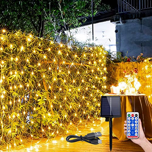 ACXIN Solar LED Lichternetz 6x4m 480LEDs Mesh Außen Innen Solar Garten Lichterkettenvorhang 8 Leuchtmodi Net Mesh Deko IP44 Wasserfest mit Fernbedienung Timer ACXIN Solar LED Lichternetz 6x4m 480LEDs Mesh Außen Innen Solar Garten Lichterkettenvorhang 8 Leuchtmodi Net Mesh Deko IP44 Wasserfest mit Fernbedienung Timer von ACXIN