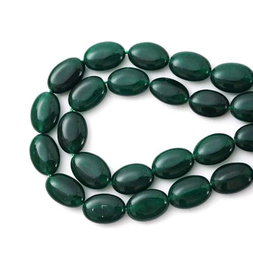 10×14mm Natürliche grüne Achat flache ovale Steinperlen Lose Trennperlen aus Edelsteinen für DIY Halsketten Armbänder Schmuckherstellung 10×14mm Natürliche grüne Achat flache ovale Steinperlen Lose Trennperlen aus Edelsteinen für DIY Halsketten Armbänder Schmuckherstellung von ACYUNLEI
