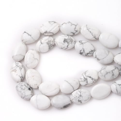 10×14mm Natürliche weiße Howlit flache ovale Steinperlen Lose Trennperlen aus Edelsteinen für DIY Halsketten Armbänder Schmuckherstellung 10×14mm Natürliche weiße Howlit flache ovale Steinperlen Lose Trennperlen aus Edelsteinen für DIY Halsketten Armbänder Schmuckherstellung von ACYUNLEI