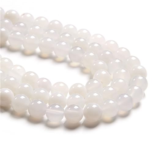 38PCS 10mm natürlichen Weiß Achat Runde glatte lose Abstandshalter Perlen Loch Größe 1mm Edelstein Energie Heilung DIY Perlen für Armband Halskette Schmuck machen 38PCS 10mm natürlichen Weiß Achat Runde glatte lose Abstandshalter Perlen Loch Größe 1mm Edelstein Energie Heilung DIY Perlen für Armband Halskette Schmuck machen von ACYUNLEI