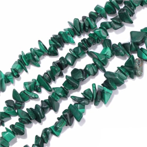 5-8mm natürliche Malachit unregelmäßige Chips Stein Perlen Kristall Edelsteine für DIY-Schmuck machen Handwerk liefert Charms sortiert 30-33" von ACYUNLEI