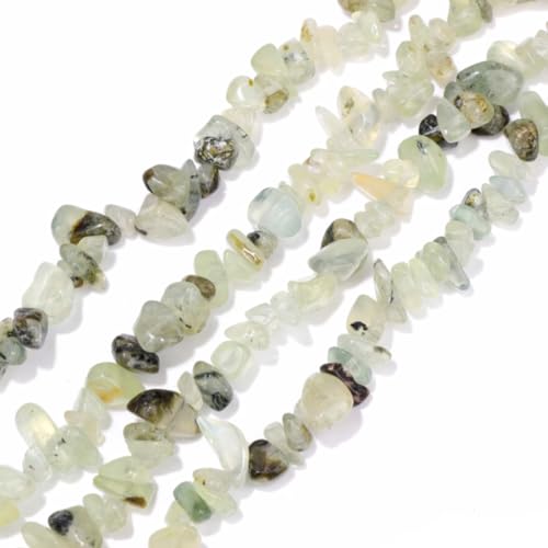5-8mm natürliche Prehnit unregelmäßige Chips Stein Perlen Kristall Edelsteine für DIY-Schmuck machen Handwerk liefert Charms sortiert 30-33" von ACYUNLEI