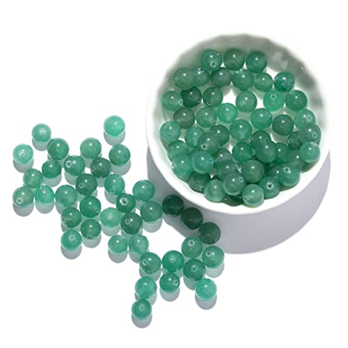 6mm 100pcs Grüner Aventurin Naturstein Perlen Edelstein Runde Spacer lose Perlen für Schmuck machen DIY Armband Semi Precious Perlen von ACYUNLEI