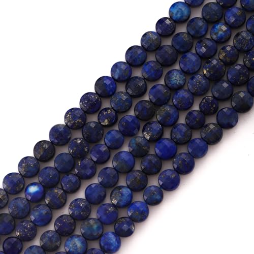 6mm Lapislazuli incrusté pierre naturelle perles coin disc pierres précieuses espaceur perles bijoux faire DIY bracelet collier von ACYUNLEI