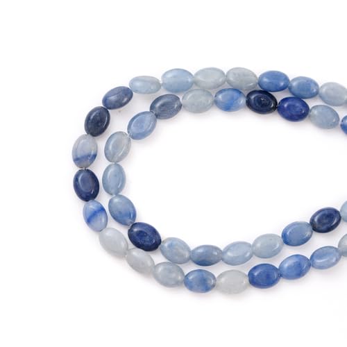 6×8mm Natürlicher Blauer Aventurin Edelstein-Perlen Flache Ovale Heilsteine Lose Steine für Schmuck Halsketten Armbänder Ohrringe Basteln 6×8mm Natürlicher Blauer Aventurin Edelstein-Perlen Flache Ovale Heilsteine Lose Steine für Schmuck Halsketten Armbänder Ohrringe Basteln von ACYUNLEI