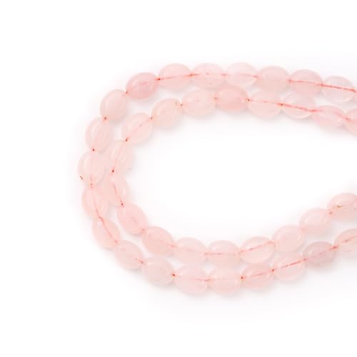 6×8mm Natürlicher Rosenquarz Edelstein-Perlen Flache Ovale Heilsteine Lose Steine für Schmuck Halsketten Armbänder Ohrringe Basteln 6×8mm Natürlicher Rosenquarz Edelstein-Perlen Flache Ovale Heilsteine Lose Steine für Schmuck Halsketten Armbänder Ohrringe Basteln von ACYUNLEI