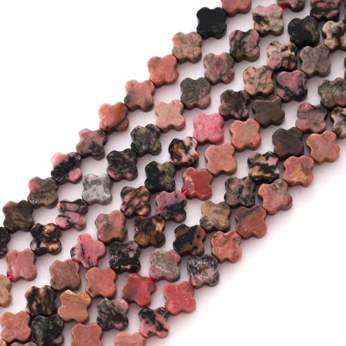 8mm Rhodonit Naturstein Facettierte Klee Perlen Vier-Blatt Abstandshalter Lose Perlen für DIY Schmuck Herstellung Perlen 8mm Rhodonit Naturstein Facettierte Klee Perlen Vier-Blatt Abstandshalter Lose Perlen für DIY Schmuck Herstellung Perlen von ACYUNLEI