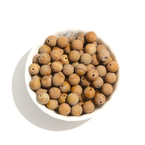 Natürliche Matte Stein Perlen 6mm Gelbes Holz Maserung Runde Edelstein Perlen Spacer Charme Energie Heilung Perlen DIY für Armband Halskette Ohrringe Schmuck machen Natürliche Matte Stein Perlen 6mm Gelbes Holz Maserung Runde Edelstein Perlen Spacer Charme Energie Heilung Perlen DIY für Armband Halskette Ohrringe Schmuck machen von ACYUNLEI