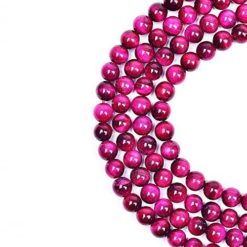 Natürliche Runde AAA+ Rosa Tiger Eye Edelstein lose Perlen Energie Stein Heilung Macht für Armband Schmuck machen 1 Strang 15"（6mm,60pcs） von ACYUNLEI