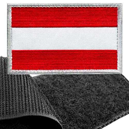 Patch Österreich Flagge Klett - Österreich Klettabzeichen, Flaggen Emblem Aufnäher mit Klettverschluss, Airsoft Aufkleber Klettbänder für Rucksäcke Custom Geschenke (8x5 cm) von Ada Plaza