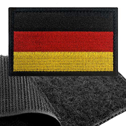 Patch Deutschland Flagge Klett - 8 x 5 cm - Deutsche Klettabzeichen Militär Flaggen Emblem Aufnäher mit Klettverschluss, Airsoft Aufkleber Klettbänder für Rucksäcke Custom Geschenke von ADA PLAZA