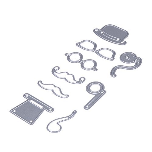 9pcs Männlicher Hut Brille Bart Rohr Metall Stanzformen for Scrapbooking DIY Album Dekorativ 9pcs Männlicher Hut Brille Bart Rohr Metall Stanzformen for Scrapbooking DIY Album Dekorativ von ADAGG