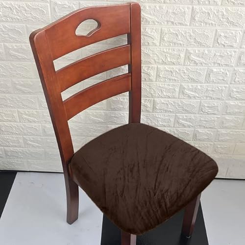 1/2/4/6 Stück Samtstoff Superweiche Sitzkissenbezüge Stretch Stuhlhussen Schonbezüge Für Hotel Bankett Esszimmer Wohnzimmer-Braun,1 Stück 1/2/4/6 Stück Samtstoff Superweiche Sitzkissenbezüge Stretch Stuhlhussen Schonbezüge Für Hotel Bankett Esszimmer Wohnzimmer-Braun,1 Stück von ADAMCLICK