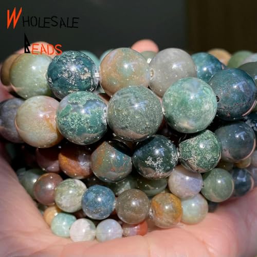 Natursteinperlen 4 6 8 10mm Tigerauge Lava Amazonit Türkisen Verkrustete Achate Jaspers Perlen Für Schmuckherstellung DIY Armband Halskette von ADAOQIN