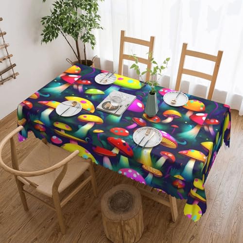 ADAhgu Bright Mushrooms Kunstdruck, vielseitig, 137 x 183 cm, wiederverwendbar, Esstischabdeckung für Hochzeiten und draußen ADAhgu Bright Mushrooms Kunstdruck, vielseitig, 137 x 183 cm, wiederverwendbar, Esstischabdeckung für Hochzeiten und draußen von ADAhgu