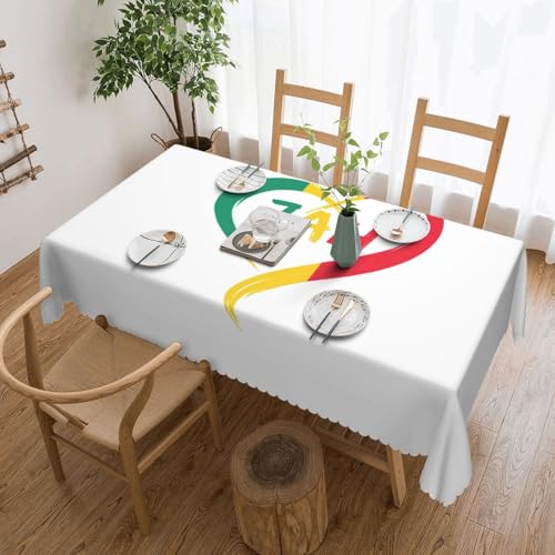 ADAhgu Herzförmige JAH-Druck, vielseitig, 137 x 183 cm, wiederverwendbar, Esstischabdeckung für Hochzeiten und draußen ADAhgu Herzförmige JAH-Druck, vielseitig, 137 x 183 cm, wiederverwendbar, Esstischabdeckung für Hochzeiten und draußen von ADAhgu