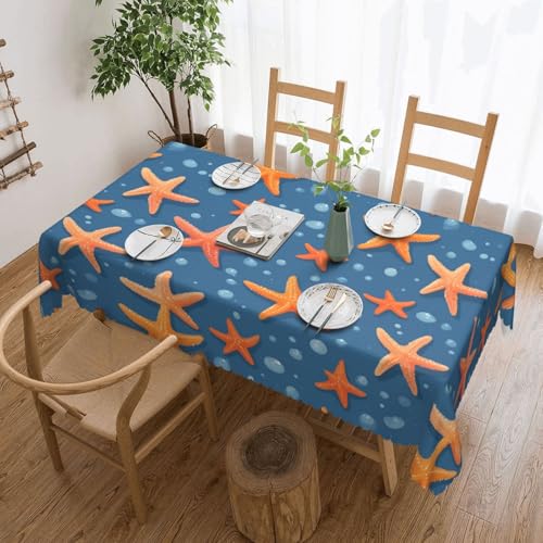 ADAhgu Niedlicher Seestern-Druck, vielseitig, 137 x 183 cm, wiederverwendbare Esstischabdeckung für Hochzeiten und im Freien ADAhgu Niedlicher Seestern-Druck, vielseitig, 137 x 183 cm, wiederverwendbare Esstischabdeckung für Hochzeiten und im Freien von ADAhgu