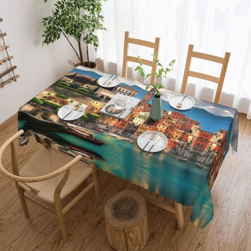 ADAhgu Schöne Tischdecke mit Italien-Druck, wiederverwendbar, für Hochzeiten, Outdoor, 137 x 183 cm ADAhgu Schöne Tischdecke mit Italien-Druck, wiederverwendbar, für Hochzeiten, Outdoor, 137 x 183 cm von ADAhgu