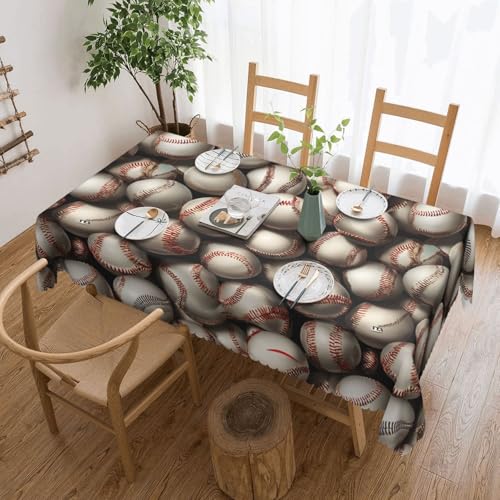 ADAhgu Sportball-Tischdecke mit Baseball-Druck, vielseitig, 137 x 183 cm, wiederverwendbar, Esstischabdeckung für Hochzeiten im Freien ADAhgu Sportball-Tischdecke mit Baseball-Druck, vielseitig, 137 x 183 cm, wiederverwendbar, Esstischabdeckung für Hochzeiten im Freien von ADAhgu