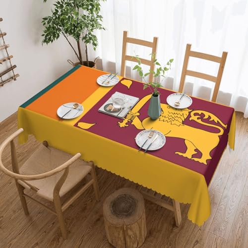 ADAhgu Sri Lanka-Flagge, vielseitig, 137 x 183 cm, wiederverwendbar, Esstischabdeckung für Hochzeiten und draußen ADAhgu Sri Lanka-Flagge, vielseitig, 137 x 183 cm, wiederverwendbar, Esstischabdeckung für Hochzeiten und draußen von ADAhgu