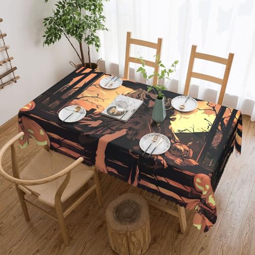 ADAhgu Tischdecke, Halloween-Horror-Druck, vielseitig, 137 x 183 cm, wiederverwendbar, Esstischabdeckung für Hochzeiten im Freien ADAhgu Tischdecke, Halloween-Horror-Druck, vielseitig, 137 x 183 cm, wiederverwendbar, Esstischabdeckung für Hochzeiten im Freien von ADAhgu