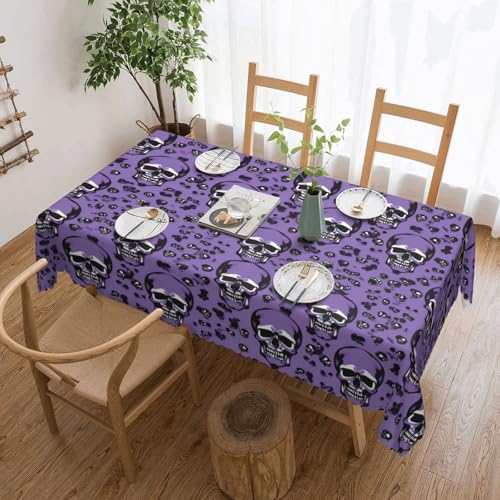 ADAhgu Tischdecke, Horror-Muster auf violettem Druck, vielseitig, 137 x 183 cm, wiederverwendbar, Esstischabdeckung für Hochzeiten und draußen ADAhgu Tischdecke, Horror-Muster auf violettem Druck, vielseitig, 137 x 183 cm, wiederverwendbar, Esstischabdeckung für Hochzeiten und draußen von ADAhgu